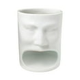 thumbnail image 1 of Funny Human Face Style Ceramic Coffee Mug Tea Milk Cup With Cookie Holder For Breakfast Drinking Pot, 1 of 8