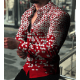 thumbnail image 1 of Camisa de hombre con solapa para uso diario, vacaciones, manga larga, botones estampados, botones de moda industrial, diseño informal y transpirable, 1 of 6