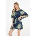 thumbnail image 5 of Robe Poncho Hawaïenne pour Femme Luau Ananas Jardin Bleu Marine, 5 of 5