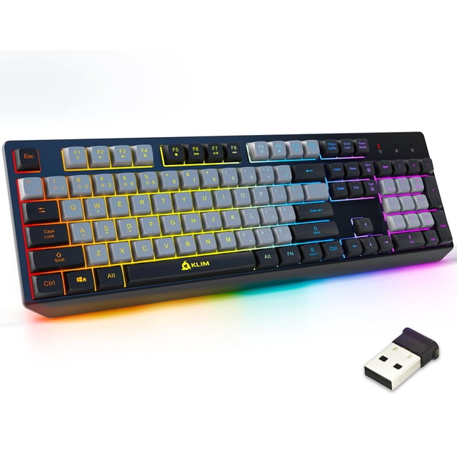 Teclado inalámbrico KLIM Chroma con retroiluminación RGB recargable