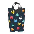 thumbnail image 6 of DouZhe 50L Rectangular Laundry Basket, Cartoon Aliens Game Monsters Prints Waterproof Foldable Laundry Hamper with Aluminum Handles, 6 of 6