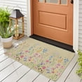 thumbnail image 4 of Floral Decor Door Mat Welcome Flowers Doormat Non Slip Colorful Farmhouse Entrance Reusable Home for Spring Decoration Front Door Mats Indoor Outdoor Rug 17" x 30", 4 of 6