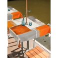 thumbnail image 6 of Burnt Orange Beige Outdoor Tablecloth with Umbrella Hole, Abstract Modern Oil Painting Geometric Spillproof Waterproof Outdoor Table Cover, Patio Tablecloths for Party/Garden/Picnic, Square 54"x54", 6 of 9