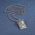 thumbnail image 3 of TEAMER Skeleton Tarot Card Necklace Stainless Steel Amulet Marigold Tarot Card Major Arcana Necklaces for Women Men, 3 of 4