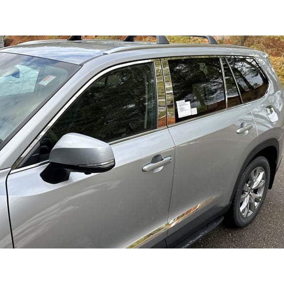 QAA part WP74160 is a 14 piece Stainless Steel Window Trim Package, Includes Upper Trim and Pillar Posts- FULL Package that is compatible with Toyota Grand Highlander 2024