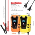 thumbnail image 3 of Mistaha Smart LCD Display 12V6A Battery Charger Repair Tool for Car Motorcycle, Orange US Plug - Efficient Voltage Detection & Temperature Control Protection, 3 of 6