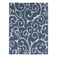 thumbnail image 3 of Unique Loom Decatur Collection Area Rug - Scroll (8' 5" x 11' 4" Rectangle Navy Blue/Ivory), 3 of 7