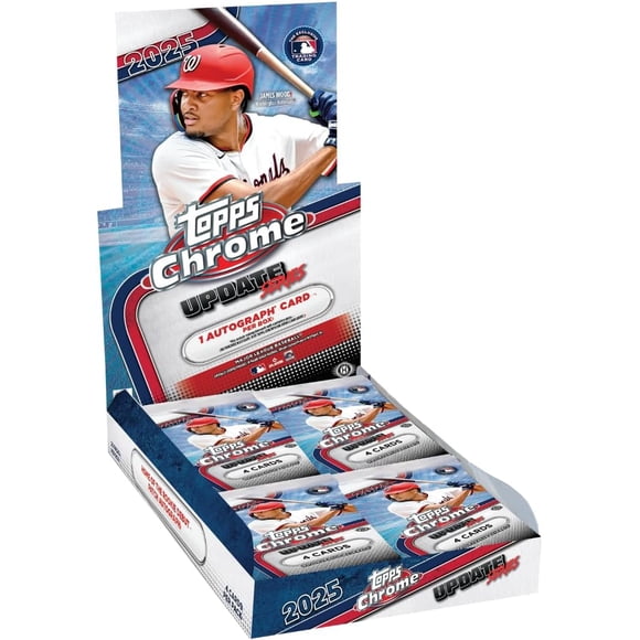 2025 Topps Chrome Baseball Update Hobby Box Factory Sealed 1 Autograhph Card Per Box