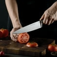 thumbnail image 3 of Linoroso 8 inch Chef Knife Sharp Forged German Carbon Stainless Steel Kitchen Knife with Elegant Gift Box, 3 of 8