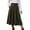 03# Green, variant on Ihhxva Women's Corduroy Midi Skirt, High Waist Pleated A-Line Skirt with Elastic Waist and Side Pockets for Casual Wear S - 3XL