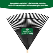 Expert Gardener 30-inch Wood and Poly Leaf Rake