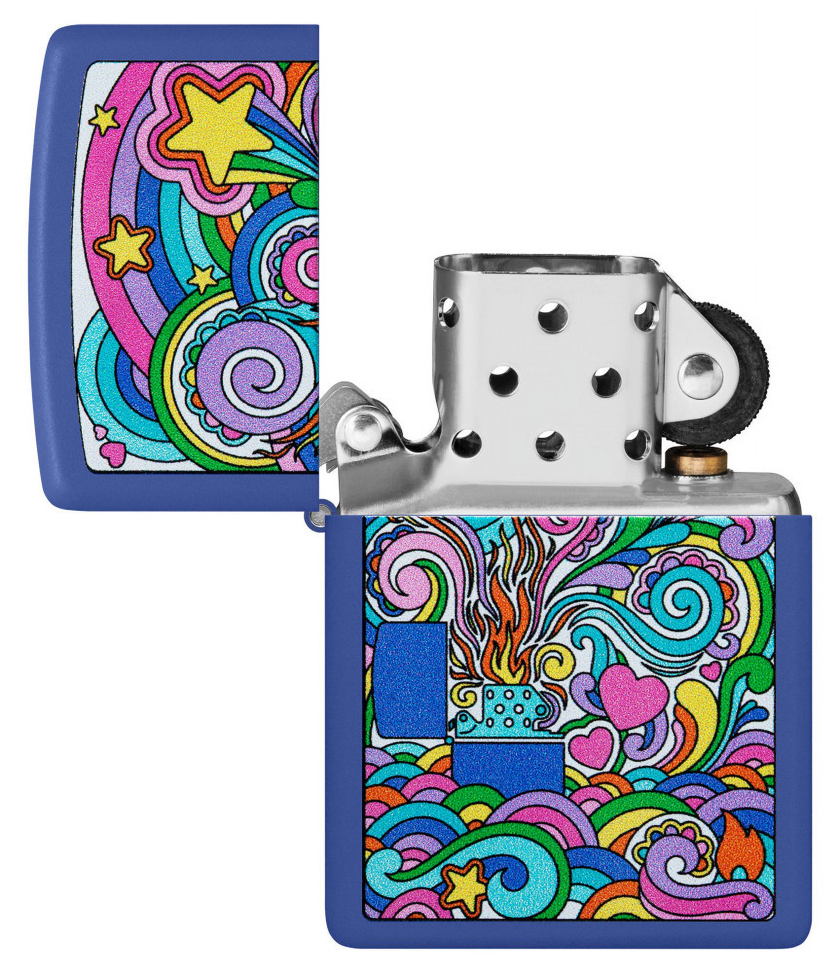 Zippo Abstract Design Royal Blue Matte Pocket Lighter