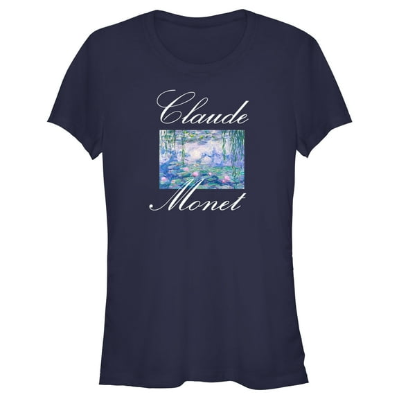 Junior's Lost Gods Claude Monet Lilies Graphic T-Shirt