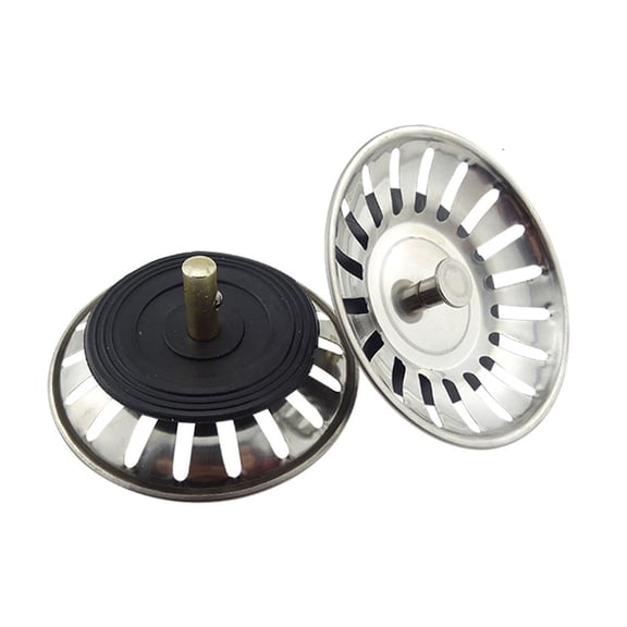 Stainless Steel Sink Strainer 1-Pack – Chrome Waste Plug with 20 Drain Holes for Kitchen Sink Stopper Filter