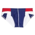 thumbnail image 3 of Short Swimming Trunks for Men Solid Color High Vent Quick Dry Swimwear Shorts, 3 of 9