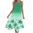 thumbnail image 1 of Ovzne Robes Grande Taille pour Femmes Rondes Robe Femme Mode Été Plage Imprimé Poches Débardeur Col Rond Sans Manches Robe Maxi Grande Taille Imprimée Liquidation, 1 of 6