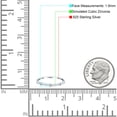 thumbnail image 4 of Simulated Cubic Zirconia Size-5 Half Eternity Marquise Band Wedding Ring 925 Sterling Silver, 4 of 7
