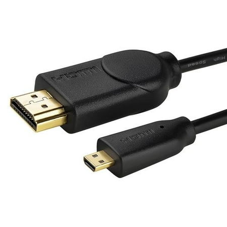 Insten 10 Feet 10' High-Speed Micro HDMI to HDMI Cable Supports Ethernet Full HD 3D & Audio Return Type A to D Micro M/M