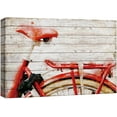 thumbnail image 3 of PixonSign Canvas Print Wall Art Watercolor Smudge Red Vintage Bike Detail Transportation Bicycles Mixed Media Realism Chic Urban Multicolor Ultra for Living Room, Bedroom, Office - 12"x18", 3 of 5
