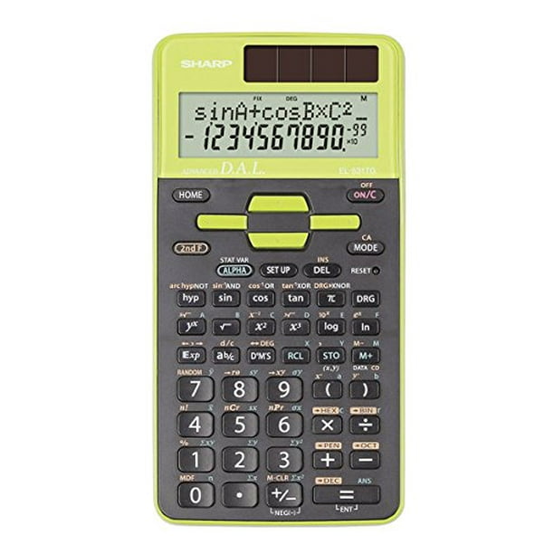 Sharp EL-531TG-GR Scientific Calculator Black/Green - Walmart.com