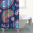 thumbnail image 5 of Bohemian Chic Paisley Shower Curtain 36x72 Inches, Quick-Drying Polyester with Plastic Hooks, Vintage Floral Pattern for Colorful Decor, 5 of 5