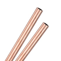 Uxcell 2-Pack Copper Round Tube, 10mm OD 1mm Thick 300mm Length Straight Pipe Tubing
