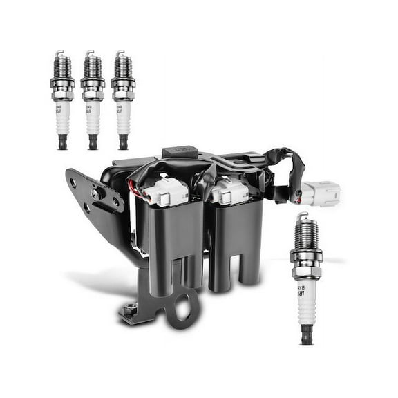 Ignition Coil and Spark Plug Kit 1 - Compatible with 2005 - 2009 Kia Spectra 2.0L 4-Cylinder 2006 2007 2008
