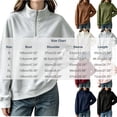 thumbnail image 4 of ZVAVZ Quarter Zip Sweatshirt for Women Lightweight Plus Size Long Sleeve Sweatshirts Fall Winter Fashion Comfy Mock Neck Pullovers Brown S, 4 of 5