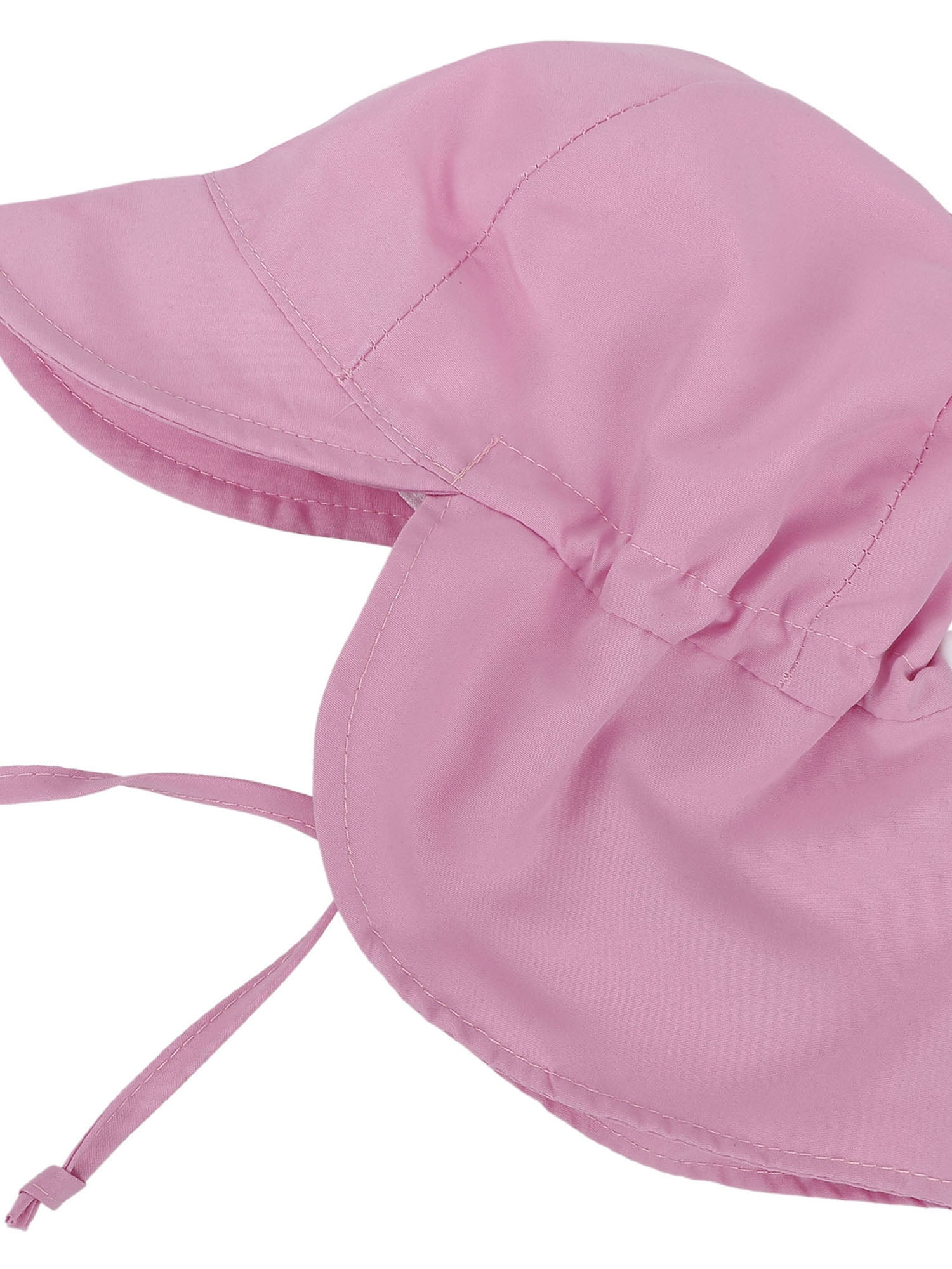 UPF 50+ UV Ray Sun Protection Baby Hat w/ Neck Flap & Drawstring,Pink