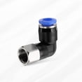 thumbnail image 3 of Uxcell PLF6-N01 Pneumatic Female Elbow 6mm Tube OD x 1/8" NPT 90 Degree Push to Connect Air Tube Fittings Blue, 3 of 6