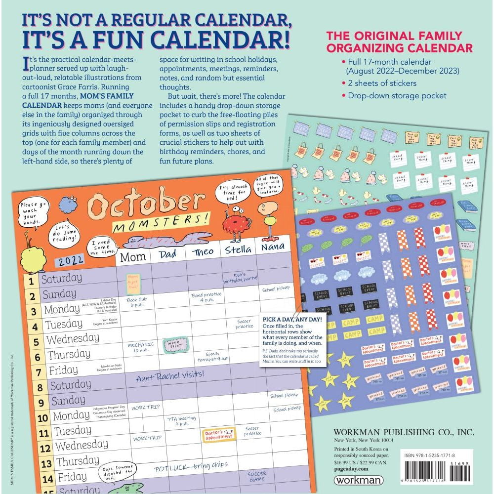 Mom's Family Wall Calendar 2023 : This Year, Mom Is Going to Keep Track of  Stuff! (Calendar) - Walmart.com