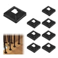 thumbnail image 1 of Cubierta de Base de Poste Uxcell de 8 Paquetes, Se Ajusta a Poste de 1.18"x 1.18" Tipo Dividido para Barandilla de Hierro/Madera Interiores/Exteriores [Negro], 1 of 7
