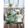 thumbnail image 3 of Palm Leaves Tropical Rectangle Tablecloth, Green Botanical Summer Waterproof & StainResistant Tablecloth, Washable Oil-proof Table Cover for Dining/Party/Wedding/Camping/Buffet 60x102 In, 3 of 9