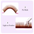 thumbnail image 4 of Brown Individual Eyelashes Extension 8-15 Mixed Lash Colorful Premium Dark Brown Lashes Soft Natural Mink False Eyelashes Makeup, 4 of 9