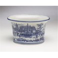 thumbnail image 1 of AA Importing 59846 Ville Scène Toile Design Planter&44; Bleu & Blanc, 1 of 1