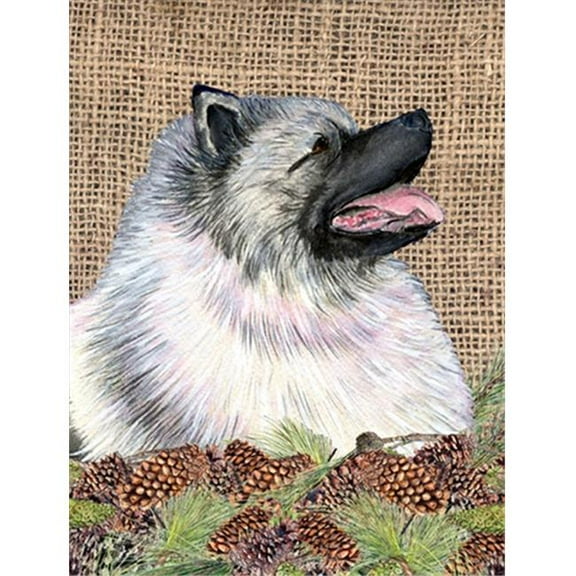 28 x 40 in. Keeshond House Size Canvas Flag