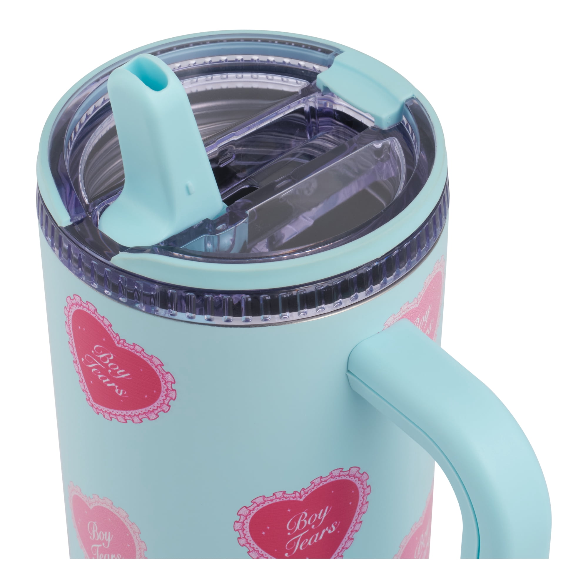 Cely x TAL 32oz Stainless Steel Skye Tumbler with Handle and Fip-up Straw, Tears
