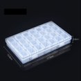 thumbnail image 3 of Compartimento de almacenamiento, caja de plástico transparente con bordado de diamantes con 28 cajas de almacenamiento de rejilla pequeñas, 3 of 4