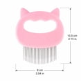 thumbnail image 2 of 4 inch Pet Deshedding Comb, Cat Ear Shaped Floating Fur Remover, Gentle Cleaning Grooming Brush for Dog Cat Shedding Hair Care, 2 of 5