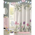 thumbnail image 3 of Easter Shower Curtain Tulip Flowers Spring Floral Shower Curtains for Bathroom Decor Eucalyptus Leaves Bath Curtains Sets for Spring Easter Bathroom Decor Fabric Waterproof Small Stall 36" X 72", 3 of 6