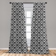 thumbnail image 5 of Ambesonne Black and White Curtains, Venetian Scroll, Pair of 28"x95", Black and White, 5 of 5