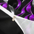 thumbnail image 5 of Manfei Gradient Stripes Bedding, Shiny Abstract Lines Duvet Cover Full, Purple, Black and Silver, Black Reversible 3 Pieces, 1 Duvet Cover and 2 Pillowcases, 5 of 7
