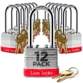 thumbnail image 1 of Candado con forma de león con 12 llaves iguales y 2 grilletes largos de 24 llaves, 1 of 7