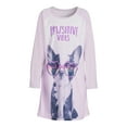 thumbnail image 5 of Wonder Nation Girls Long Sleeve Fleece Sleep Gown, Sizes 4-18 & Plus, 5 of 5