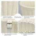 thumbnail image 7 of Aixig Bicycle Front Basket Handwoven Kid Adult Bike Handlebar Carrier Bag (White), 7 of 7