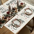 thumbnail image 4 of Uutvery Christmas Polyester Linen Placemats with Heat Insulated Dirt Resistant for Christmas Party Kitchen Dining Room Decor, Holiday Home Decoration, 4 of 6
