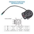thumbnail image 3 of KT-900S E-Bike LED Display Meter Waterproof Connector Display Code Table Universal 24V/36V/48V Electric Bike Intelligent Control Panel,1 * Bicycle LED Display Meter 1 * Manual,black, 3 of 8