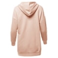 thumbnail image 3 of A2Y Women's Relax Fit Long Sleeve Kangaroo Pockets Hoodie Sweatshirts Light Peach 3XL, 3 of 6