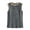 Gray, variant on Women's Sleeveless Lace Trim Top Round Neck Linen Blend Casual Solid Blouse for Summer Spring Vacation