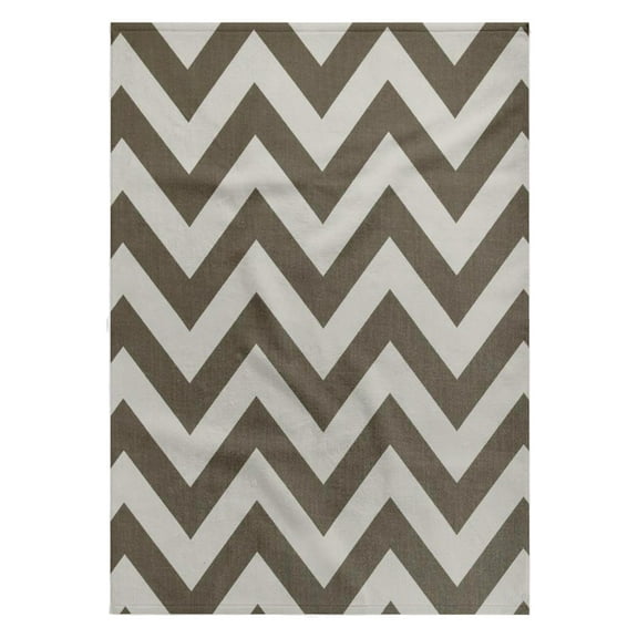 3dRose, Taupe Zig Zag Stripes, 22x30 Bath Hand Pool Towel